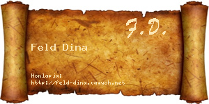 Feld Dina névjegykártya
